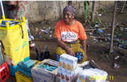 Genita received a loan for $375 to help her to expand her egg retail business